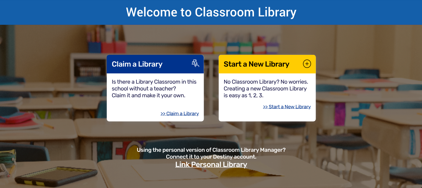 Welcome page.