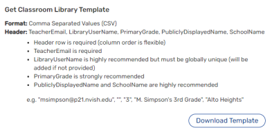 Get Classroom Library Template.