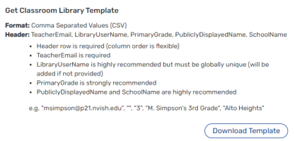 Get Classroom Library Template.