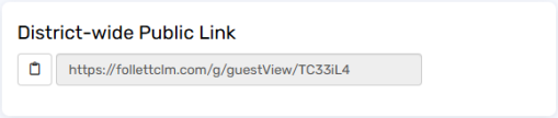 District-wide Public Link with Copy icon.